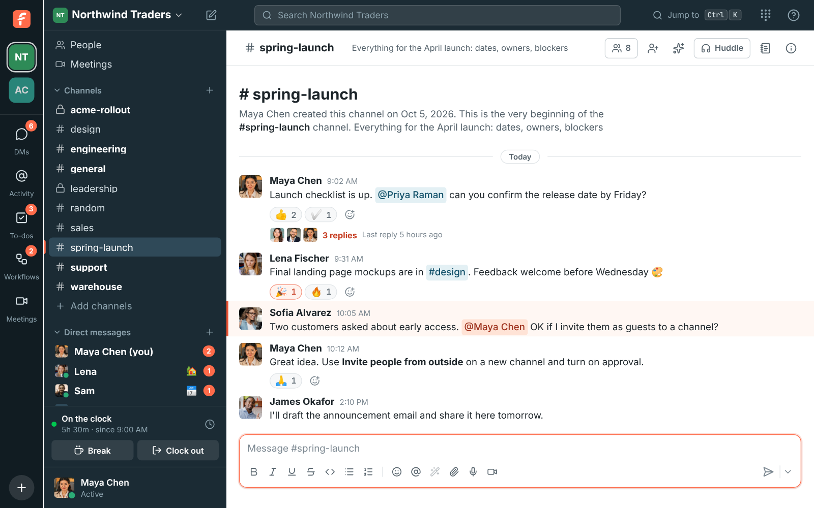 Freesbe in the light theme